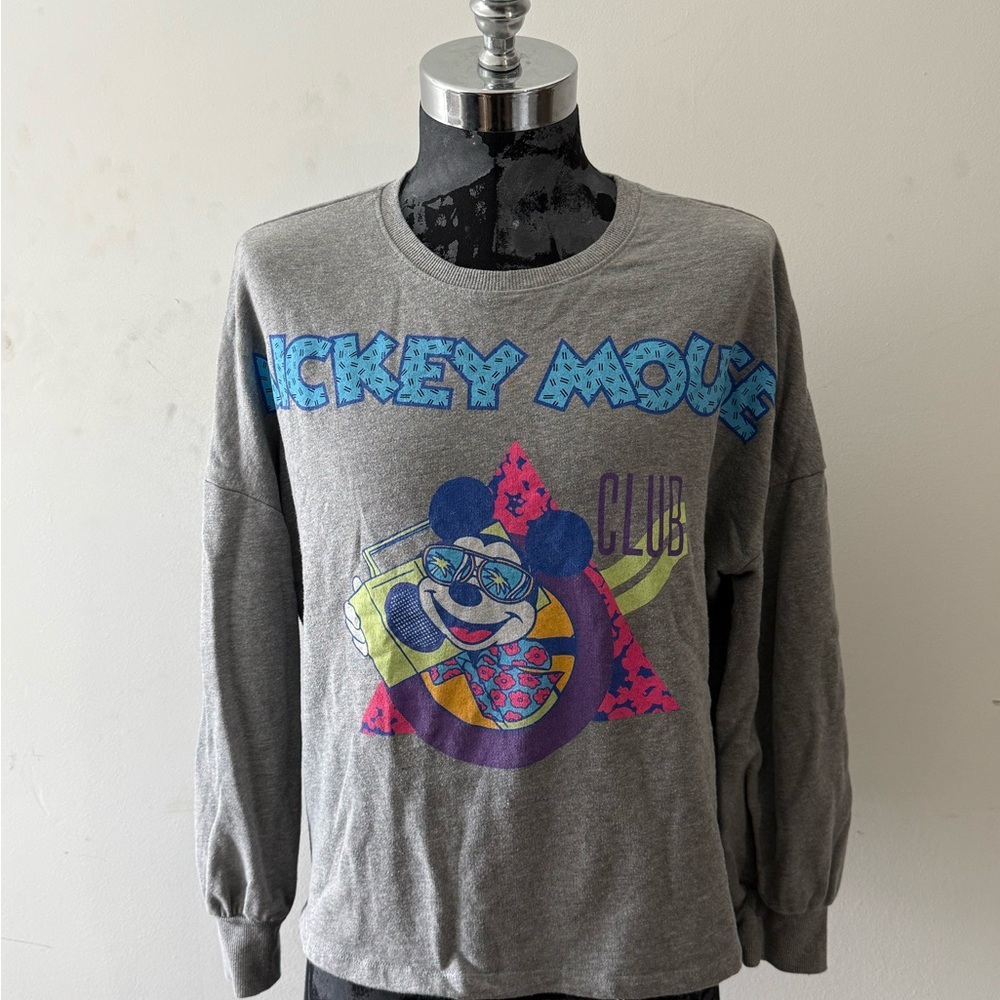 Disney Retro Gray Mickey Mouse Club Sweatshirt